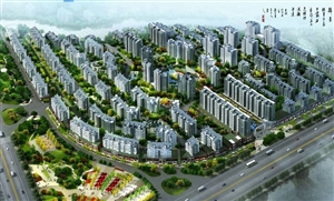 北湖绿洲花园鸟瞰效果图