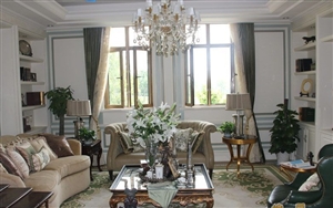 金隅江城府排屋样板房-一楼客厅